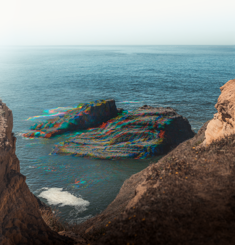Beach Glitch Rock