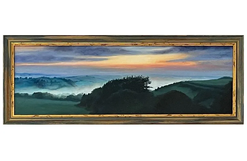Original acrylic painting of the view across Brongest
