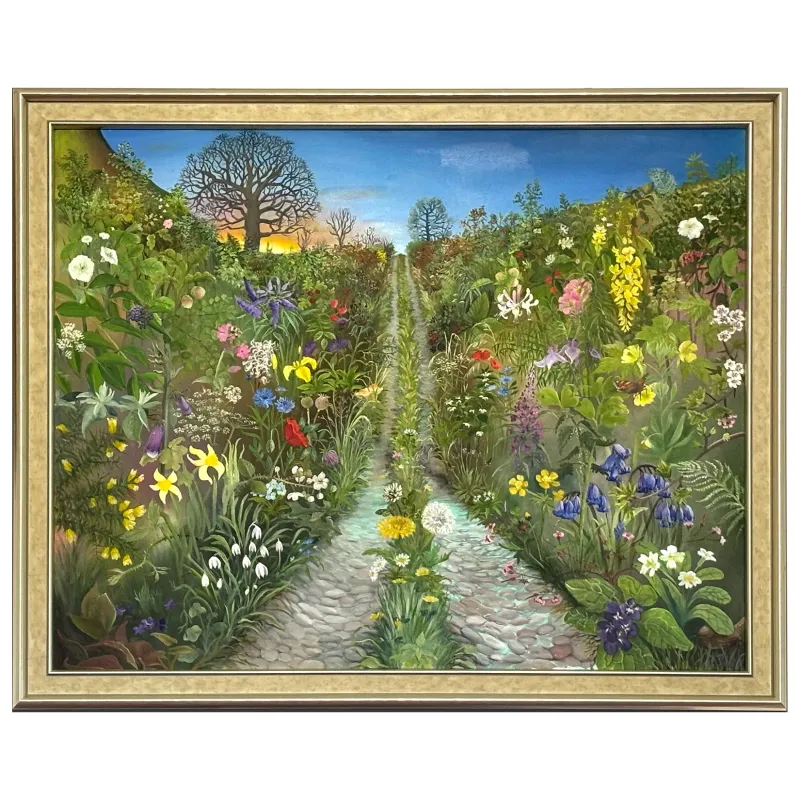 A journey through the year's flowers and plants ending in a year's end sunset