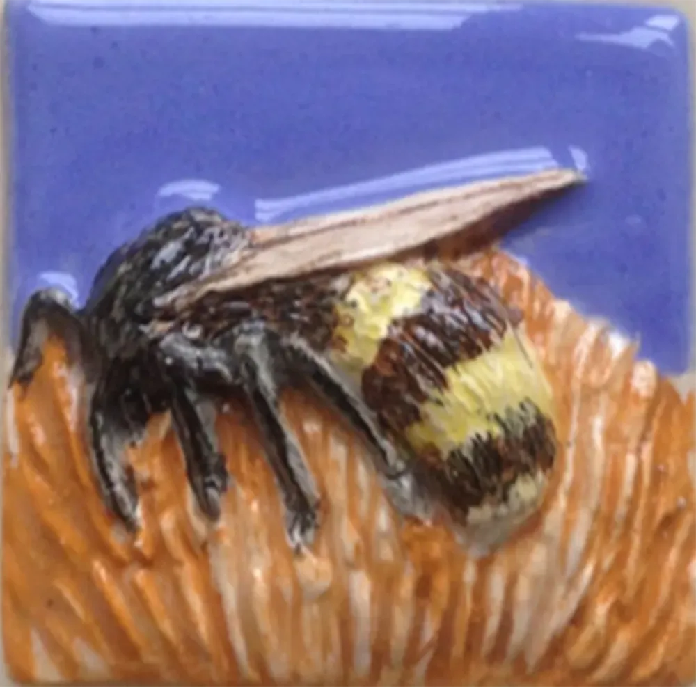 Feature Tile titled 'Bee on Flower 219' in orange and blue