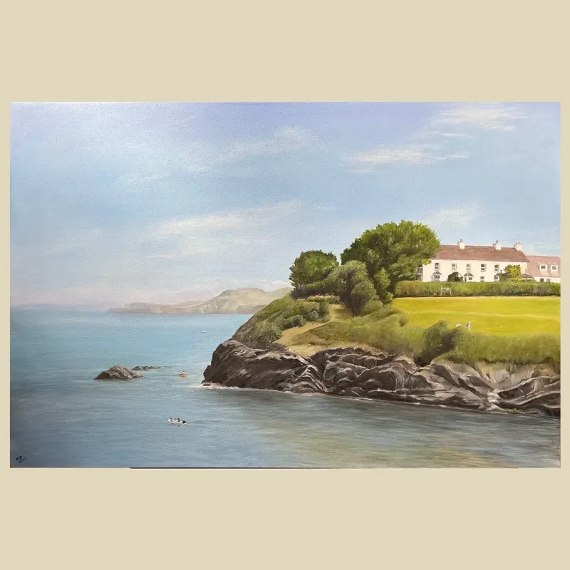 Original Oil Painting of Aberporth Headland