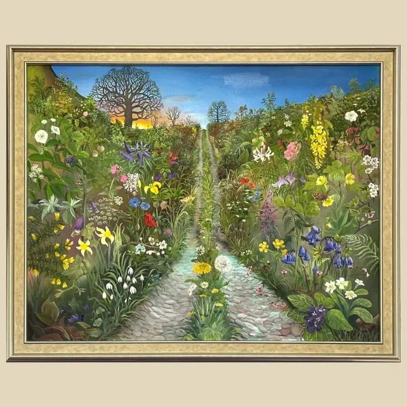A journey through the year's flowers and plants ending in a year's end sunset