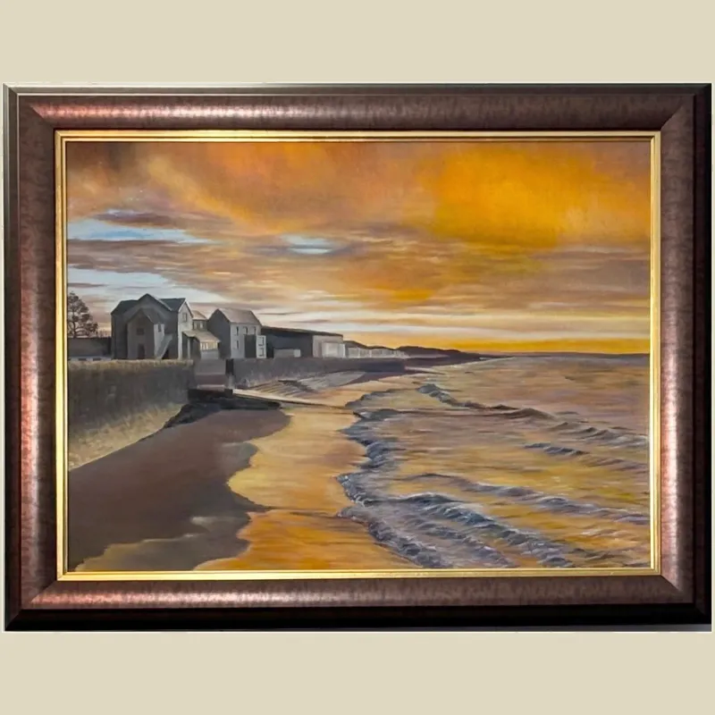 Early sunrise at Pendine on a day of expected storms