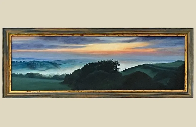 Original acrylic painting of the view across Brongest