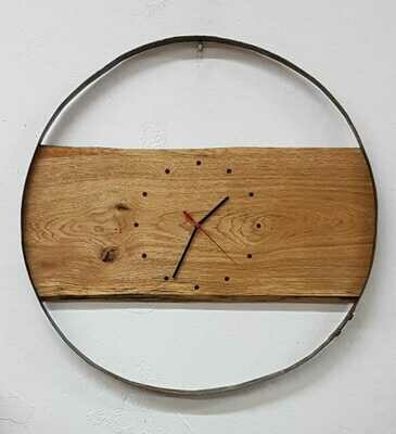 Uhren  Holz/Metall, ca. 60 cm