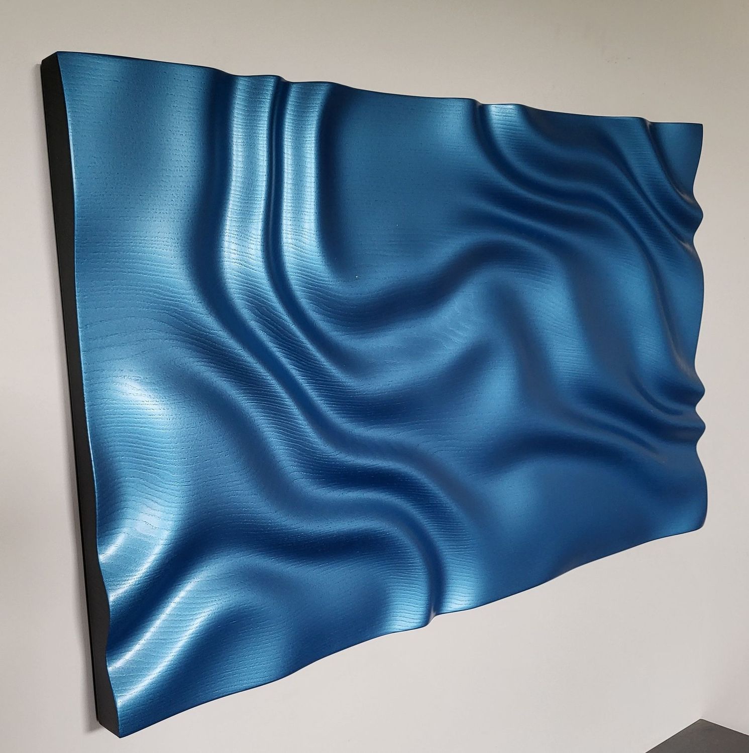Reliefbild, Esche-Massivholz, Effektlackierung