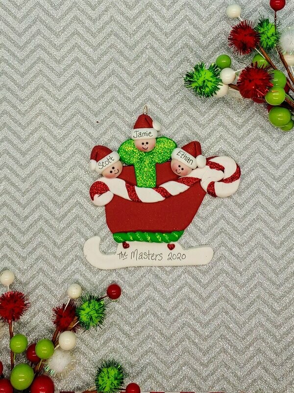 Red Sleigh With Package