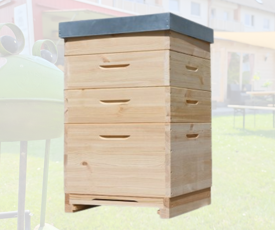 Dadant US-Holzbeute für 12 Rahmen - 1x 285 + 3x 159 Höhe