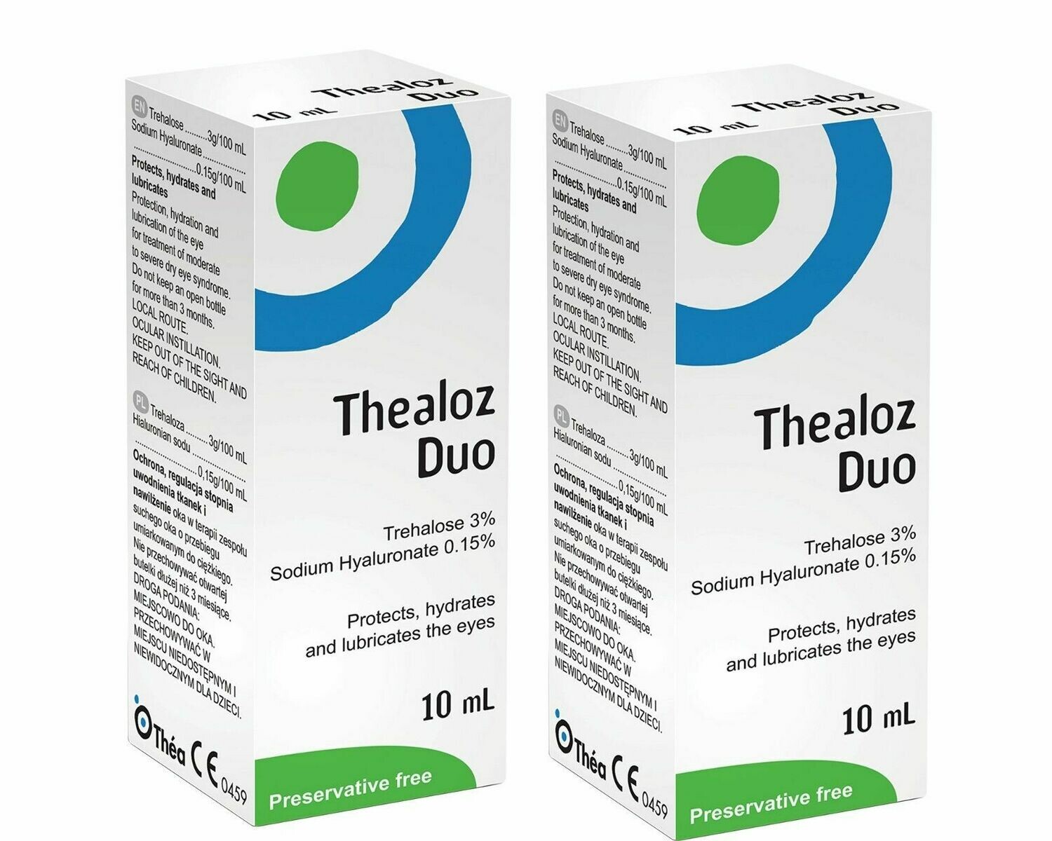 2x Thea Thealoz Duo Preservative Free Eye Drops 10ml