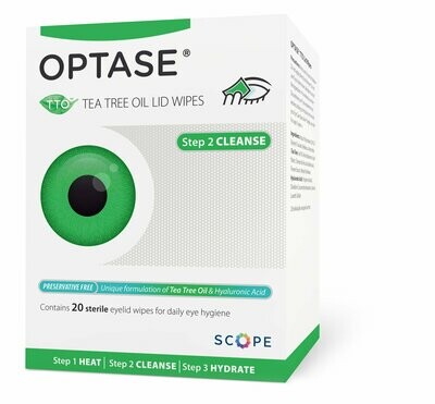 OPTASE Tea Tree Oil Eye Lid Wipes – 20 wipes