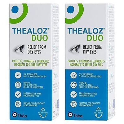 2X Thea Thealoz Duo Preservative Free Eye Drops (10ml)