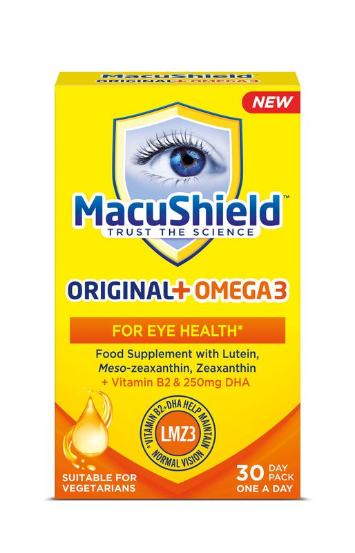 **MacuShield Original+Omega 3 Eye Supplement 30 DAY SUPPLY ( MONTH) - 30 Capsules**