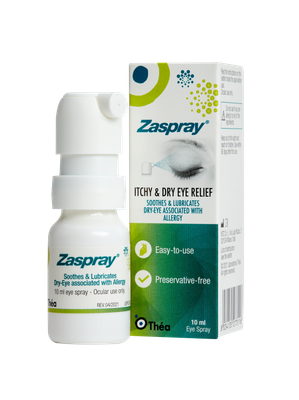 **2X Zaspray Itchy & Dry Eye Spray Preservative Free -10ml Bottle**