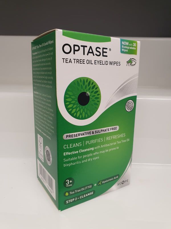 OPTASE Tea Tree Oil Eye Lid Wipes – Now NEW 30 wipe Size