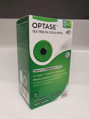 OPTASE Tea Tree Oil Eye Lid Wipes – Now NEW 30 wipe Size OPTASE Tea Tree Oil Eye Lid Wipes – Now NEW 30 wipe Size