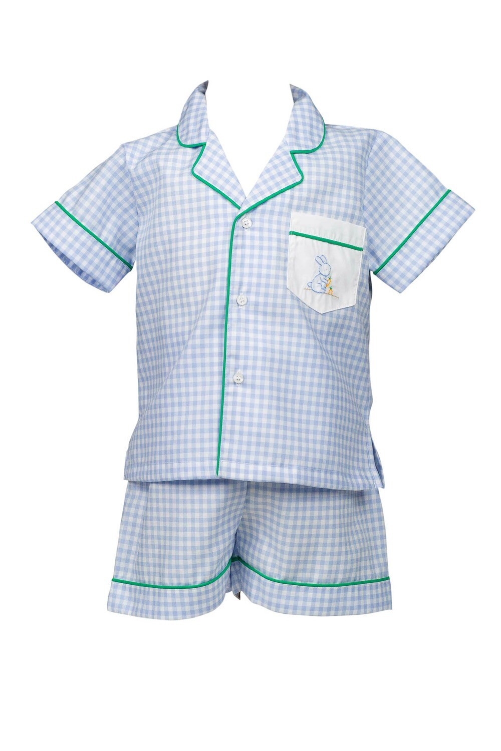Bitsy Blue Gingham Short Set