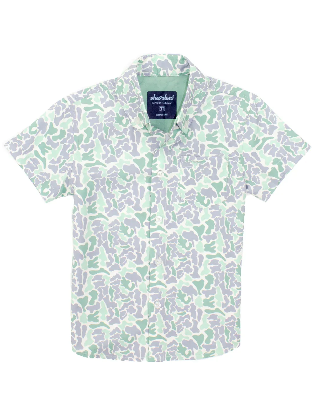 Shordees Sage Camo Summer Shirt