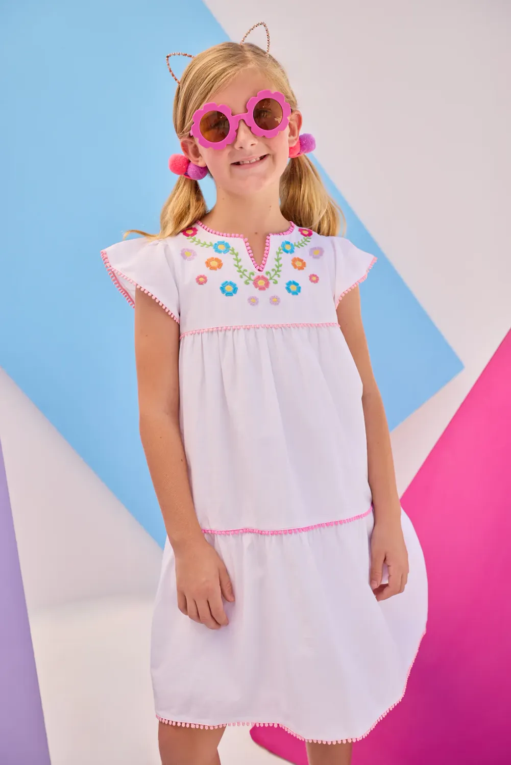 Positano Dress Multi Emb
