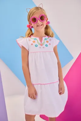 Positano Dress Multi Emb