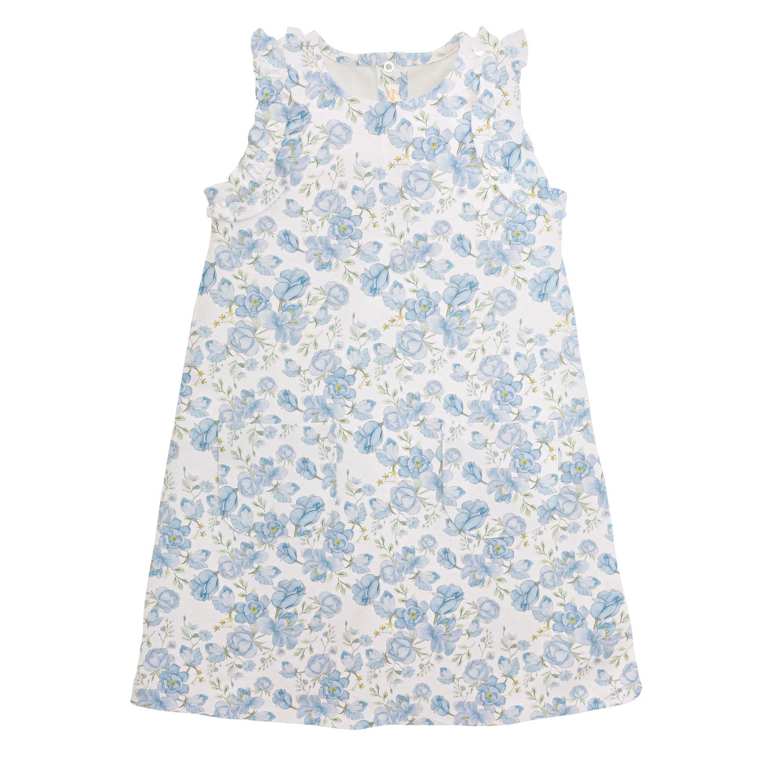 Printed Dress W/Ruffles