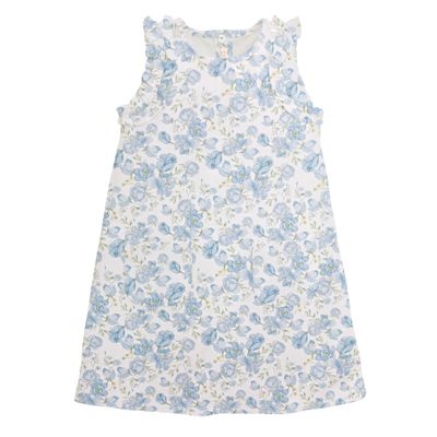Printed Dress W/Ruffles