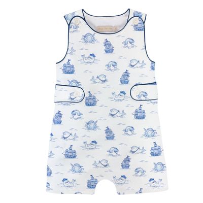 Printed Romper W/Buttons