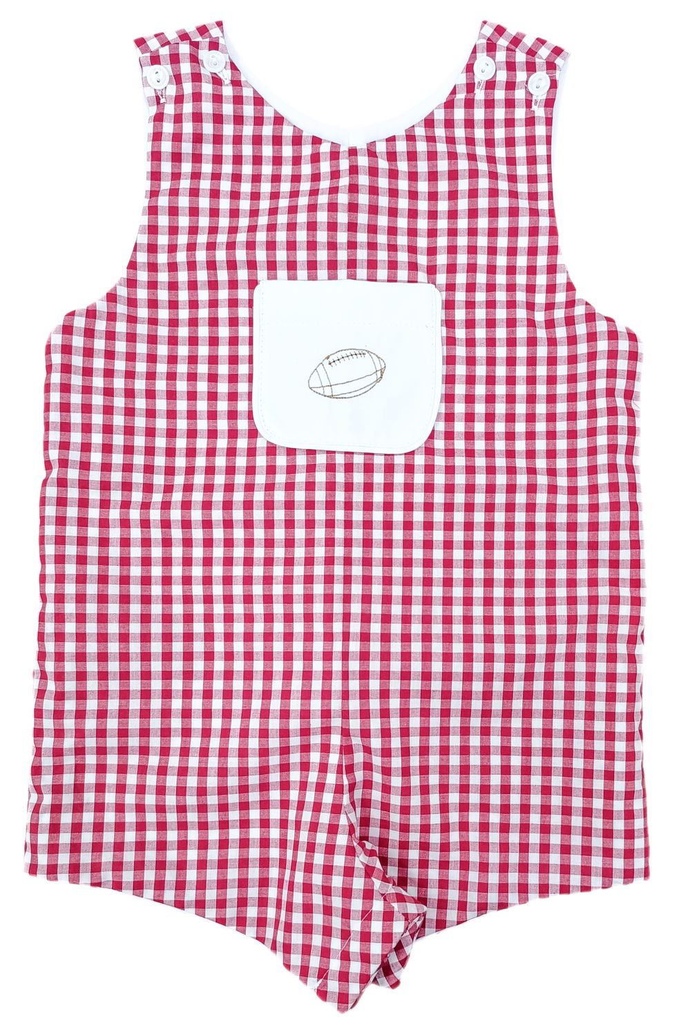 Emmett Gingham Jon Jon w/Football