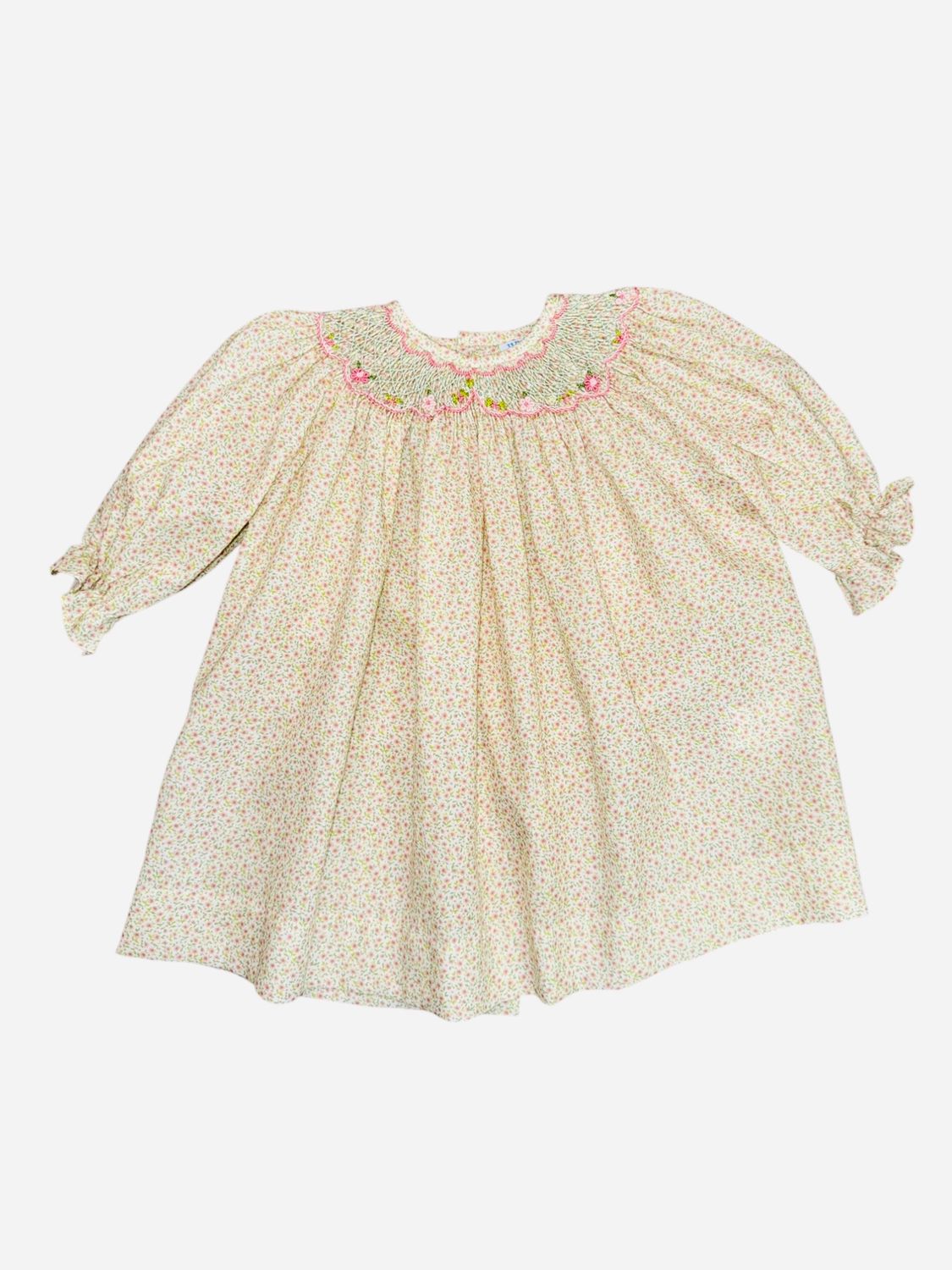 Harvest Pink Floral Smock Bishop