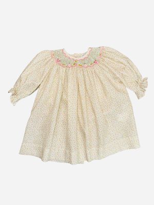 Harvest Pink Floral Smock Bishop