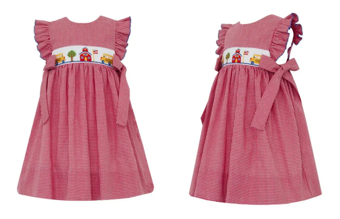 Back To School Red Gingham Dress