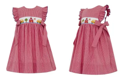 Back To School Red Gingham Dress