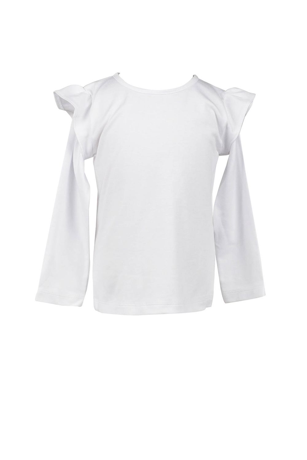 White LS Flutter Slv Shirt