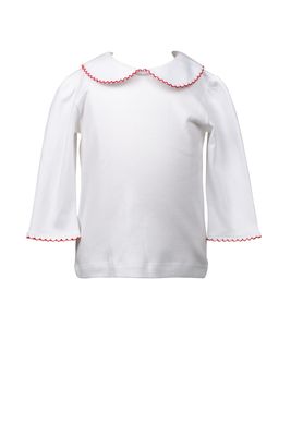 Red Trim 3/4 Sleeve Shirt
