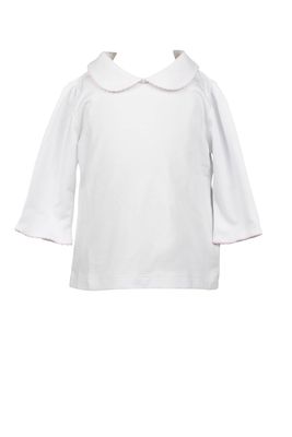 Pink Trim 3/4 Slv Shirt