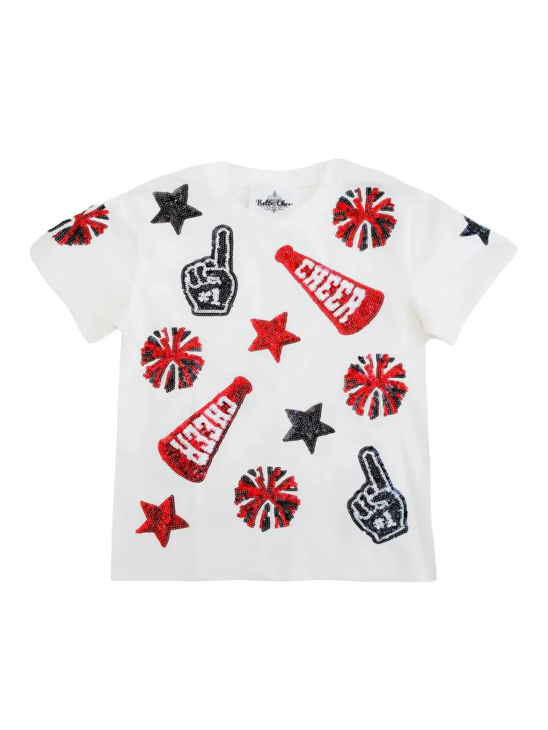 BC Black &amp; Red Cheer Top