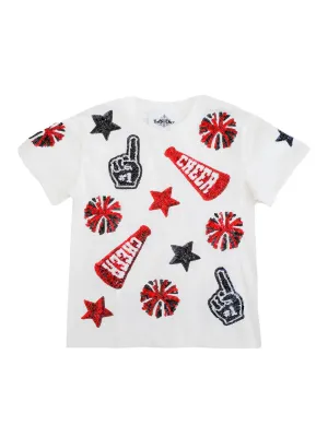 BC Black &amp; Red Cheer Top