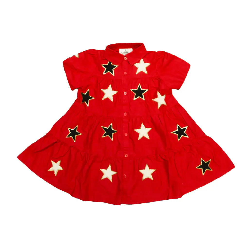Red &amp; Black Star Dress