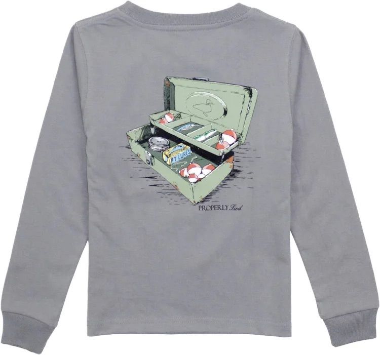 Boy&#39;s Tackle Box L/S Battleship Grey
