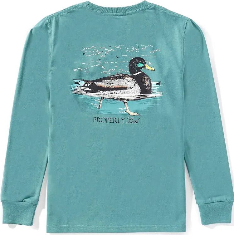 Swimming Mallard L/S Marine Green