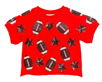 BC Red And Black Football Top