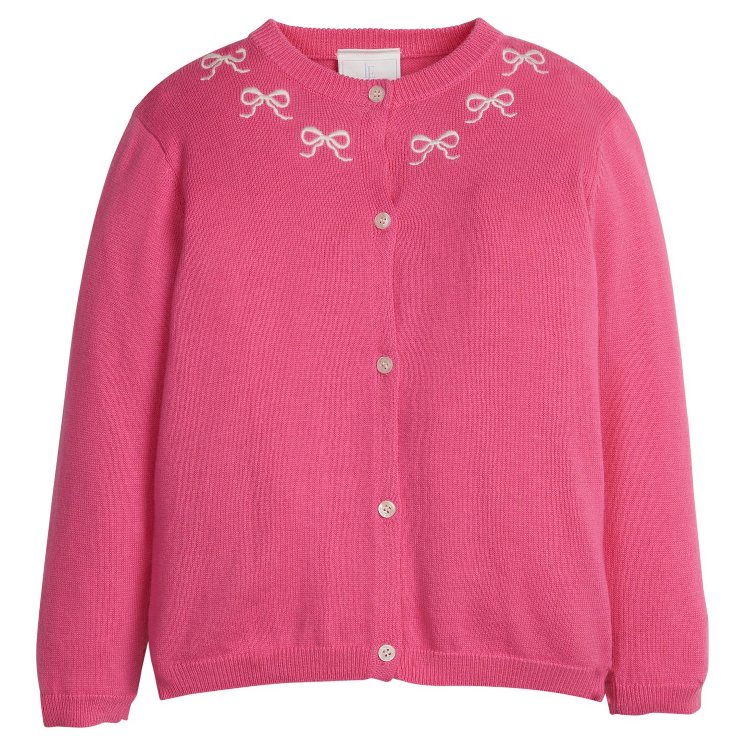 Embroidered Cardigan Pink Bows