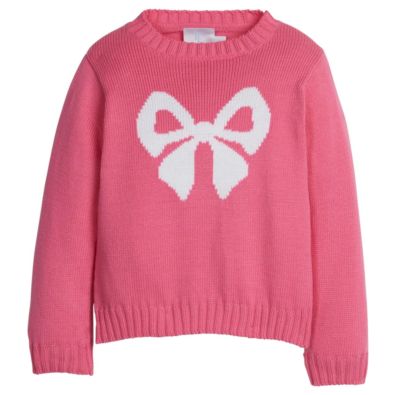 Hot Pink Bow Intarsia Sweater