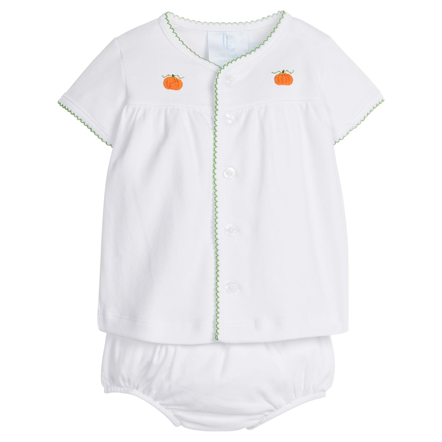 Pinpoint Pumpkin Layette Knit Set