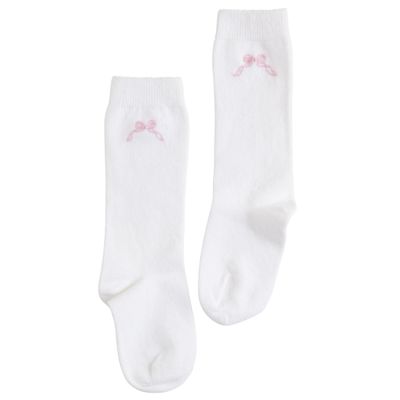 Pink Bow Knee High Socks