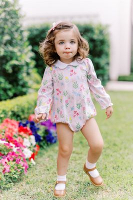 English Garden LS Bubble-Pink/Floral