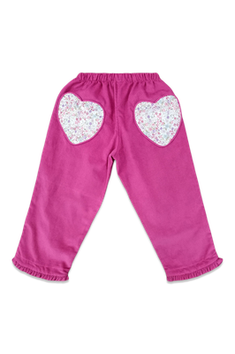 Aster Floral Hot Pink Corduroy Pant
