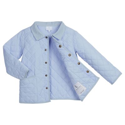 Classic Quilted Jacket-Light Blue