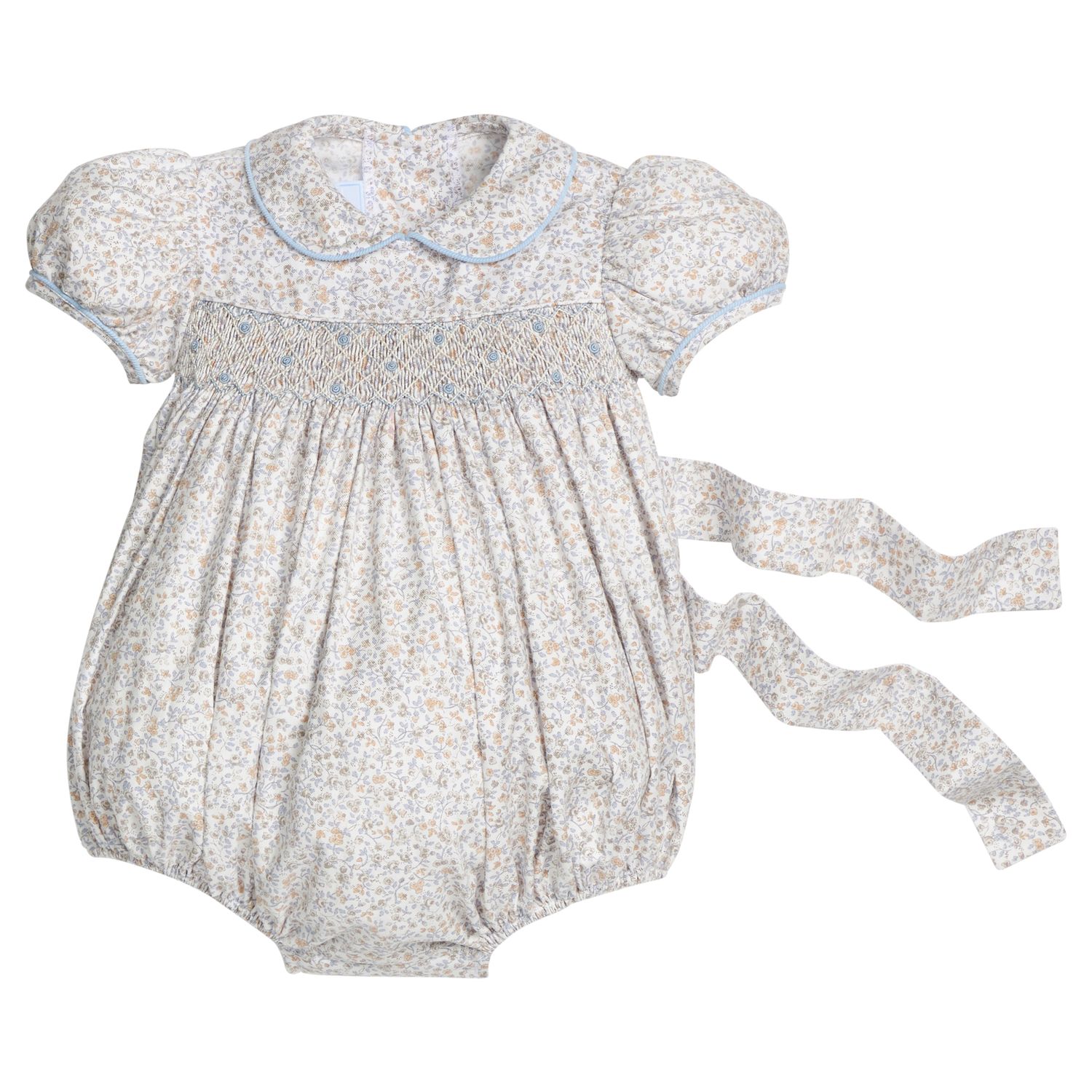 Smocked Peter Pan Bubble-Winthrop Floral