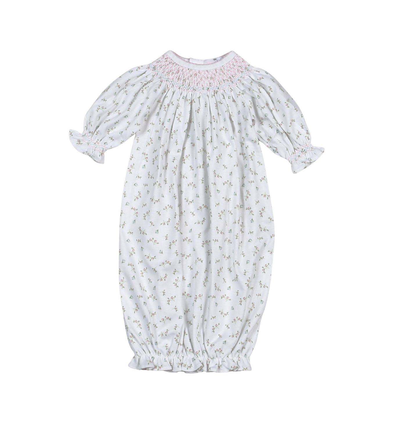 Bella Pink Floral Smk Bishop Gown