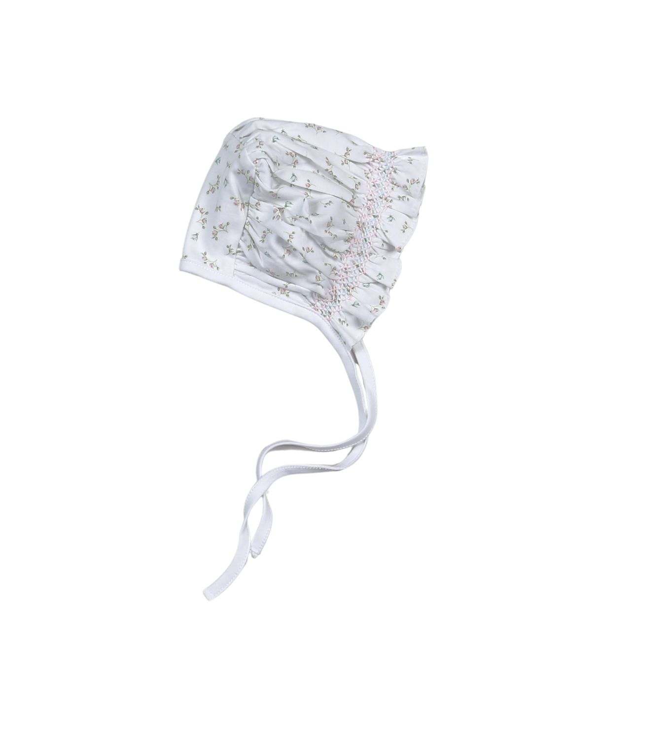Bella Pink Floral Smk Bishop Bonnet